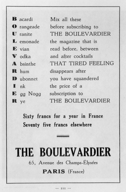 AGED BOULEVARDIER